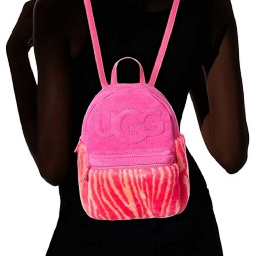 UGG Dannie II Mini Sheepskin Zebra Backback - Picture 5 of 5